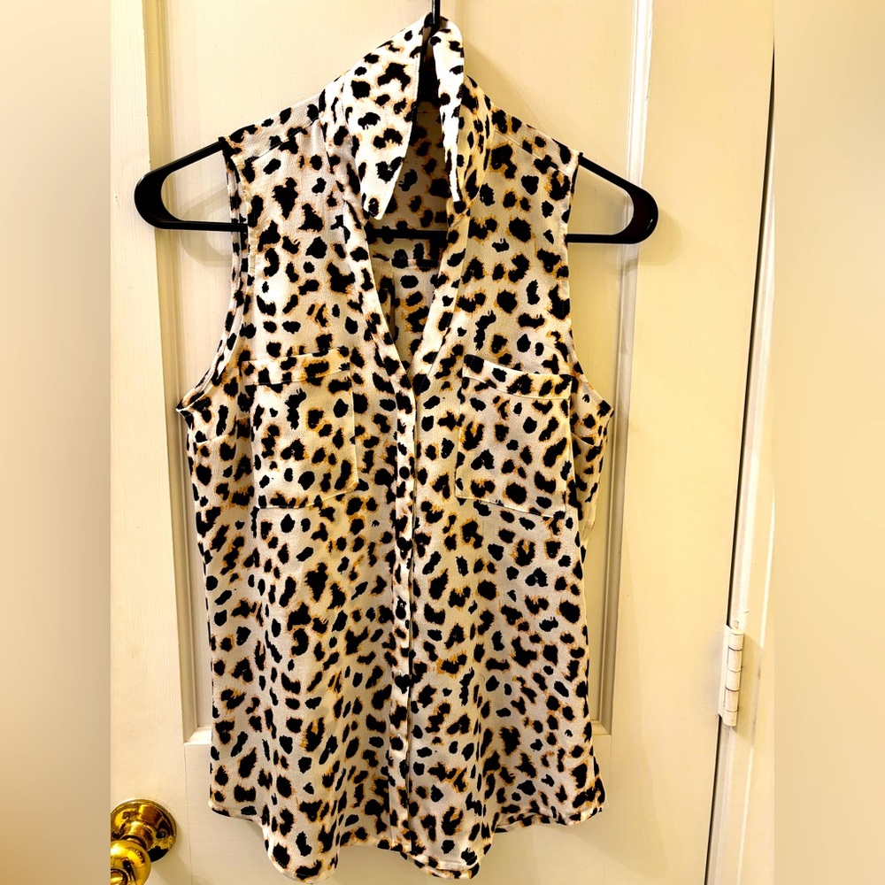 Express Animal Print Sleeveless Top
